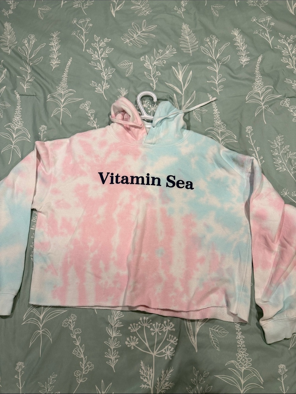 Vitamin Sea Pink & Blue Tie-Dye Hoodie Sweater